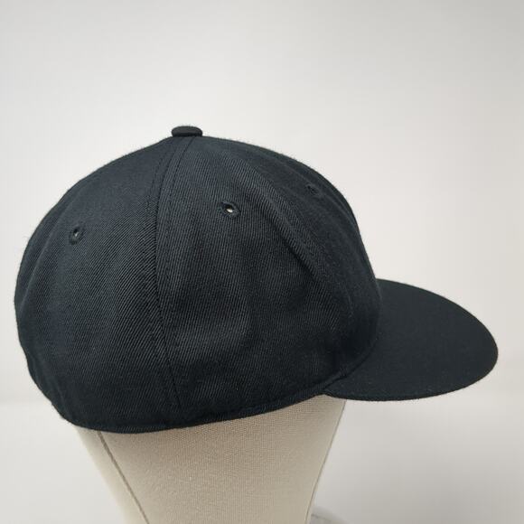 Lids Fitted Baseball Cap Black 7 1/4 Outdoor Vented Holes 6 Panel Blank - Picture 5 of 9